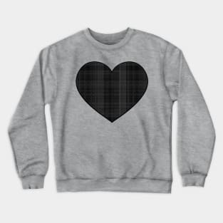 Black Plaid Heart Crewneck Sweatshirt